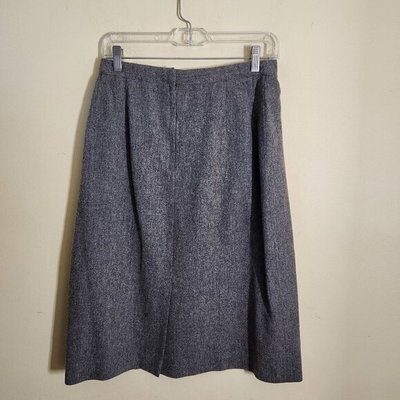 Vintage 60s EMO Pure Wool Gray Skirt Suit Size 12 - Picture 5 of 9